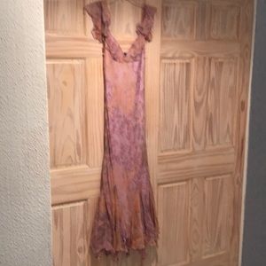 Pretty lilac silk dress by Ralph Lauren Black.